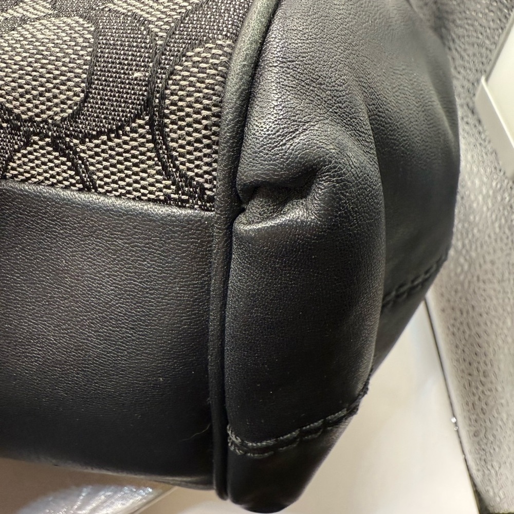 Coach Black Lexi Shoulder Bag with Monogram Pattern - Picture 12 of 13